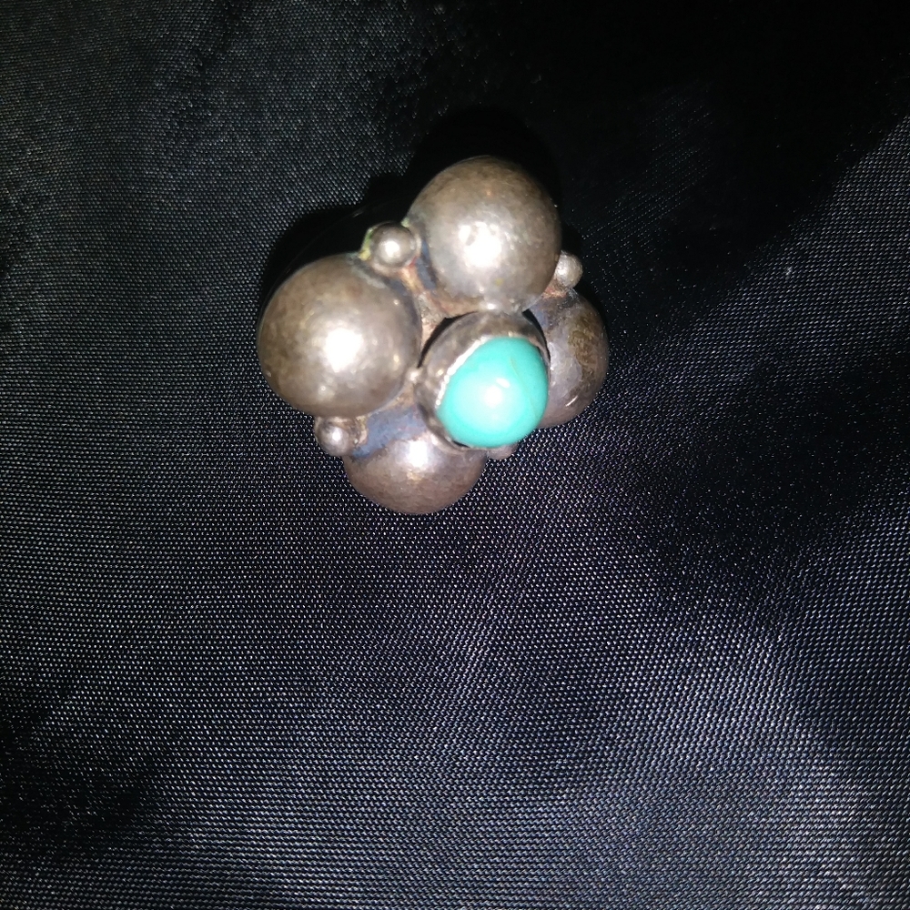 Very old Mexican silver Turquoise Ring